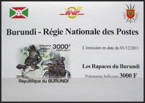 Potov znmka Burundi 2011 Orol bojovn neperf. DELUXE Mi# 2021 B Block - zvi obrzok