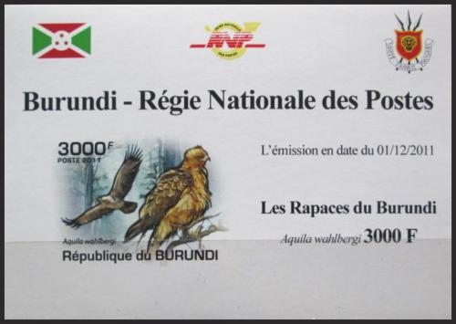Potov znmka Burundi 2011 Orol Wahlbergv neperf. DELUXE Mi# 2016 B Block - zvi obrzok