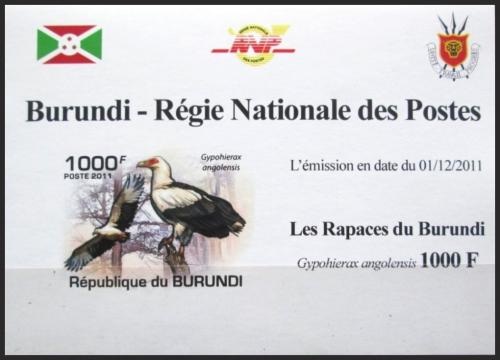 Potov znmka Burundi 2011 Orlosup palmov neperf. DELUXE Mi# 2014 B Block
