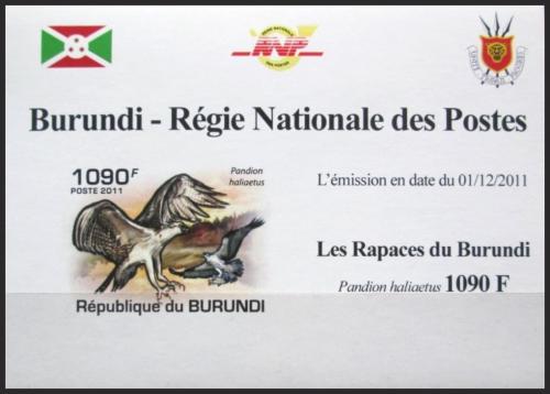 Potov znmka Burundi 2011 Orlovec n neperf. DELUXE Mi# 2015 B Block - zvi obrzok