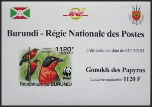 Potov znmka Burundi 2011 uhkovec papyrusov neperf. DELUXE Mi# 2126 B Block - zvi obrzok