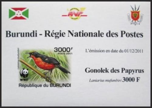Potov znmka Burundi 2011 uhkovec papyrusov neperf. DELUXE Mi# 2128 B Block - zvi obrzok