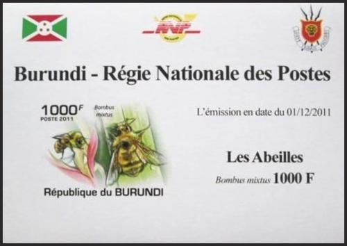 Potov znmka Burundi 2011 Vely neperf. DELUXE Mi# 1998 B Block - zvi obrzok