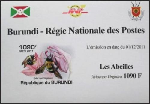 Potov znmka Burundi 2011 Vely neperf. DELUXE Mi# 1999 B Block