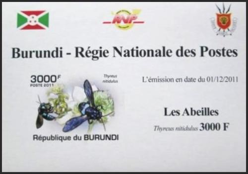 Potov znmka Burundi 2011 Vely neperf. DELUXE Mi# 2000 B Block - zvi obrzok