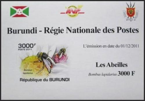 Potov znmka Burundi 2011 Vely neperf. DELUXE Mi# 2001 B Block - zvi obrzok