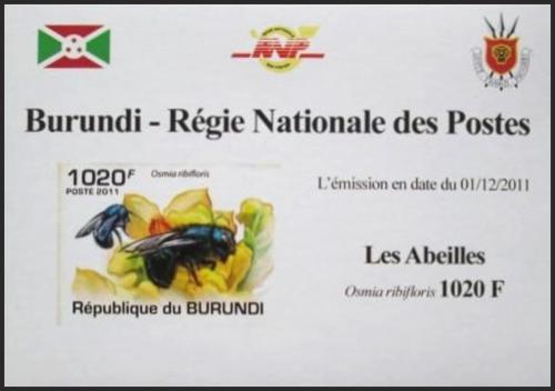 Potov znmka Burundi 2011 Vely neperf. DELUXE Mi# 2002 B Block - zvi obrzok