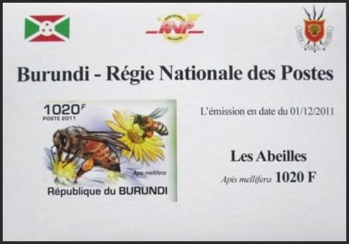 Potov znmka Burundi 2011 Vely neperf. DELUXE Mi# 2003 B Block