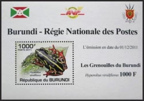 Potov znmka Burundi 2011 ba DELUXE Mi# 2066 Block