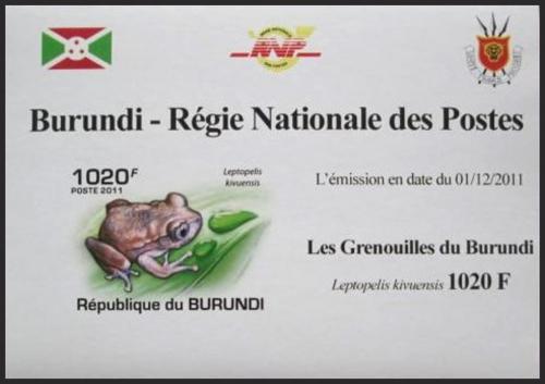 Potov znmka Burundi 2011 ba neperf. DELUXE Mi# 2062 B Block - zvi obrzok