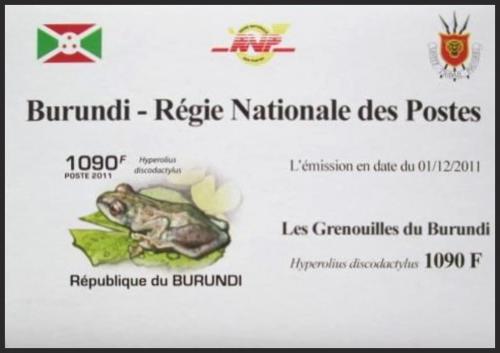 Potov znmka Burundi 2011 ba neperf. DELUXE Mi# 2063 B Block - zvi obrzok