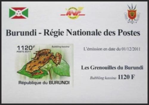 Potov znmka Burundi 2011 ba neperf. DELUXE Mi# 2067 B Block
