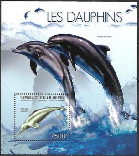 Poštová známka Burundi 2012 Delfíny Mi# Block 293 Kat 9€