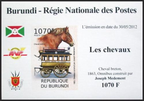 Potov znmka Burundi 2012 Dostavnk Omnibus neperf. DELUXE Mi# 2403 B Block - zvi obrzok