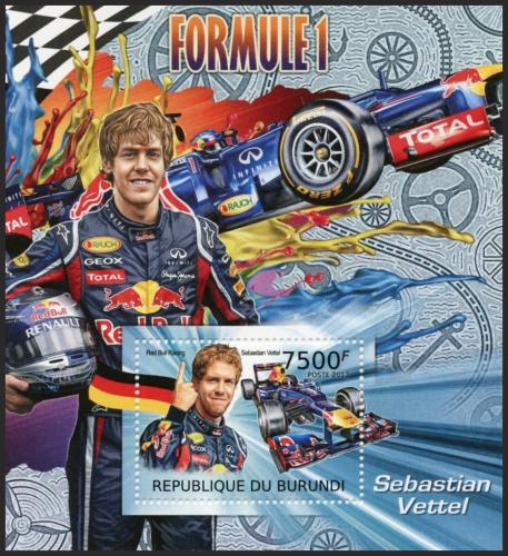 Potov znmka Burundi 2012 Formule 1, Sebastian Vettel Mi# Block 226 Kat 9