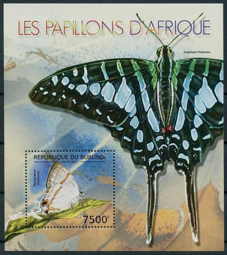 Poštová známka Burundi 2012 Motýle Mi# Block 277 Kat 9€