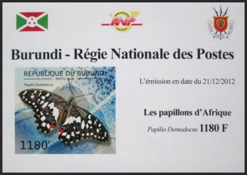 Potov znmka Burundi 2012 Motle neperf. DELUXE Mi# 2762 B Block - zvi obrzok