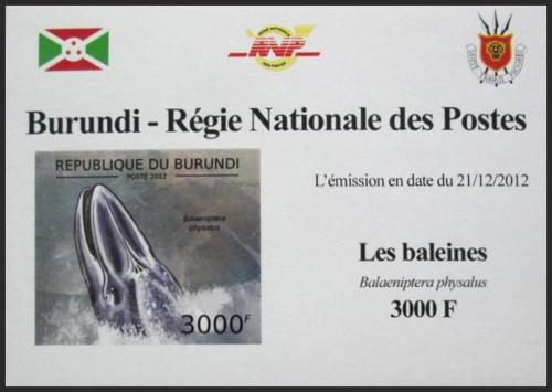 Potov znmka Burundi 2012 Plejtvk myok DELUXE Mi# 2840 B Block - zvi obrzok