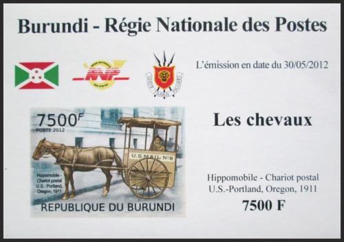 Potov znmka Burundi 2012 Potov dostavnk neperf. DELUXE Mi# 2405 B Block - zvi obrzok