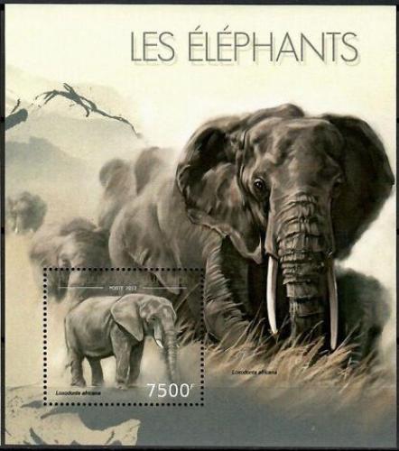 Poštová známka Burundi 2012 Slon africký Mi# Block 291 Kat 9€