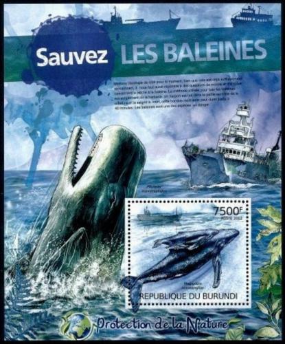 Poštová známka Burundi 2012 Ve¾ryby Mi# Block 245 Kat 9€