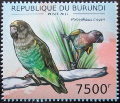Potov znmka Burundi 2012 Papouek lutotemenn Mi# 2817 - zvi obrzok