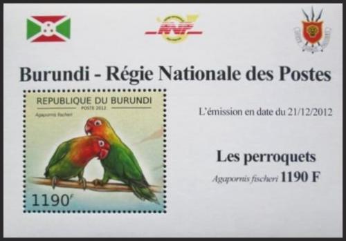 Potov znmka Burundi 2012 Papouk Fischerv DELUXE Mi# 2814 Block  - zvi obrzok