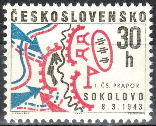Potov znmka eskoslovensko 1968 Boje u Sokolova, 25. vroie Mi# 1773 - zvi obrzok