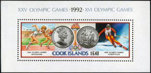 Potov znmka Cookove ostrovy 1991 Olympijsk hry Mi# Block 202 Kat 18