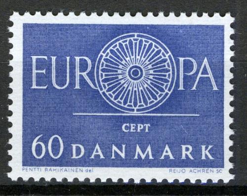 Poštová známka Dánsko 1960 Európa CEPT Mi# 386