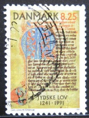 Poštová známka Dánsko 1991 Jutský zákoník Mi# 1002