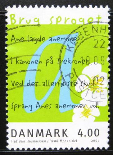 Poštová známka Dánsko 2001 Evropský rok jazykù Mi# 1271