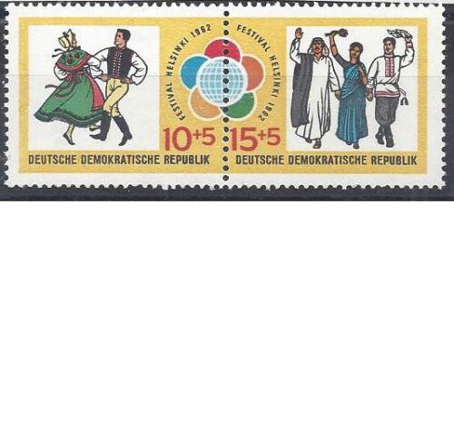 Poštová známka DDR 1962 ¼udový tanec, pár Mi# 905-06