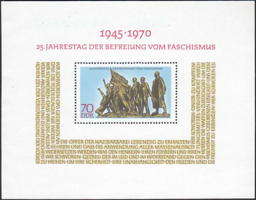 Poštová známka DDR 1970 Výroèí oslobedenia Mi# Block 32