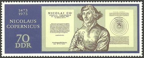Poštová známka DDR 1973 Mikuláš Kopernik Mi# 1828