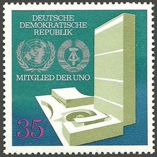 Poštová známka DDR 1973 Budovy OSN Mi# 1883