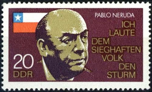 Potov znmka DDR 1974 Pablo Neruda Mi# 1921 - zvi obrzok