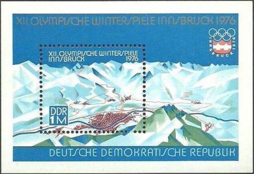 Poštovní známka DDR 1975 ZOH Innsbruck Mi# Block 43