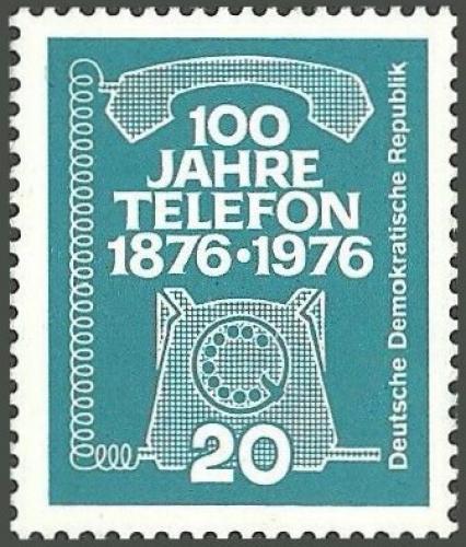 Potov znmka DDR 1976 Telefon, 100. vroie Mi# 2118