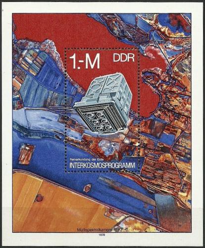 Poštová známka DDR 1978 Vesmírny program Interkosmos Mi# Block 52