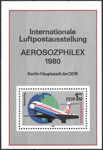 Potov znmka DDR 1980 Vstava Aerosozphilex Mi# Block 59 - zvi obrzok