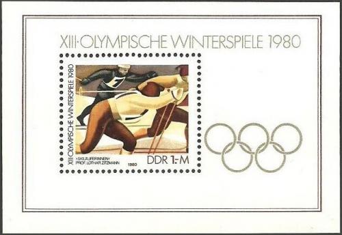 Poštová známka DDR 1980 ZOH Lake Placid Mi# Block 57