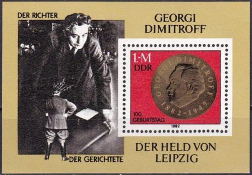 Potov znmka DDR 1982 Juraj Dimitrov Mi# Block 68 - zvi obrzok