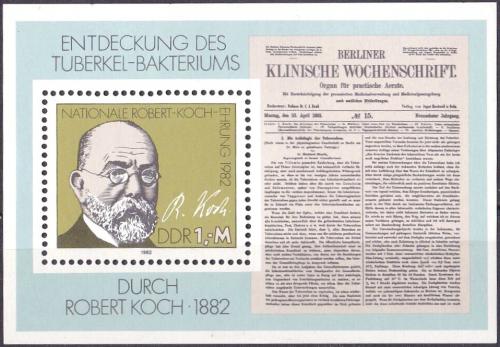 Poštová známka DDR 1982 Robert Koch Mi# Block 67