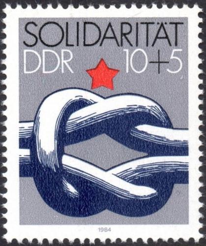 Poštová známka DDR 1984 Solidarita Mi# 2909