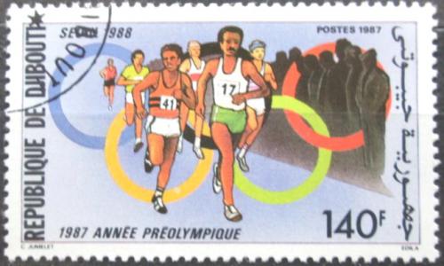 Potov znmka Dibutsko 1987 Olympijsk hry, bh Mi# 497 