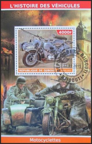 Potov znmka Dibutsko 2015 Historick motocykly 1C Mi# N/N