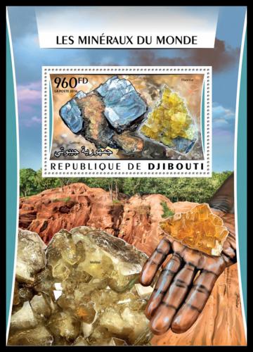 Poštová známka Džibutsko 2016 Minerály Mi# Block 207 Kat 12€