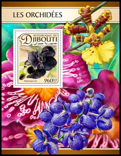 Poštovní známka Džibutsko 2017 Orchideje Mi# Block 533 Kat 10€