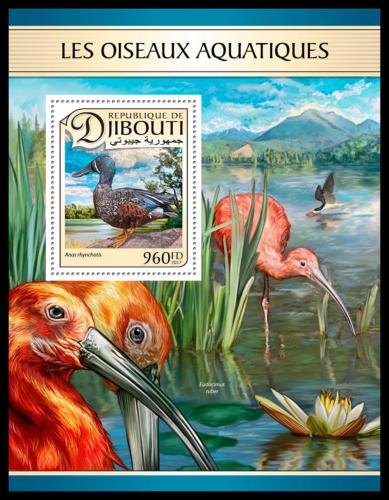 Poštovní známka Džibutsko 2017 Vodní ptáci Mi# Block 558 Kat 10€
